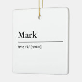 Gepersonaliseerde Naamdefinitie moderne minimalist Keramisch Ornament (Links)
