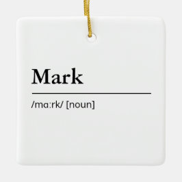 Gepersonaliseerde Naamdefinitie moderne minimalist Keramisch Ornament