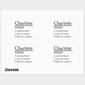 Gepersonaliseerde naamdefinitie Rechthoek Stickers (Vel)