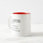 Gepersonaliseerde naamdefinitie witte Mok (Voorkant links)