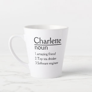 Gepersonaliseerde naamdefinitie witte Mok