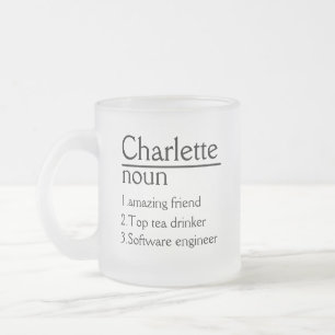 Gepersonaliseerde naamdefinitie witte Mok