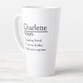 Gepersonaliseerde naamdefinitie witte Mok (Linkerhoek)