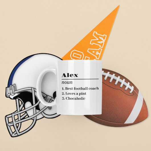 Gepersonaliseerde naamdefinitie zelfstandig naamwo koffiemok