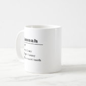 Gepersonaliseerde naamdefinitie zelfstandig naamwo koffiemok (Voorkant links)