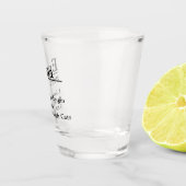 Gepersonaliseerde naamdefinitie zwart shot glas (Rechts)