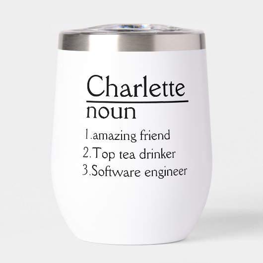 Gepersonaliseerde naamdefinitietumbler (Voorkant)