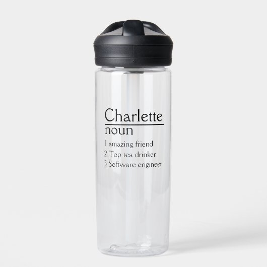 Gepersonaliseerde naamdefinitietumbler waterfles (Voorkant)