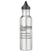 Gepersonaliseerde naamdefinitietumbler waterfles  (Links)