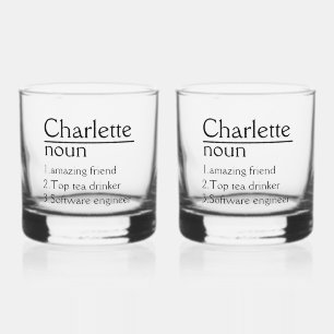Gepersonaliseerde naamdefinitietumbler whisky glas