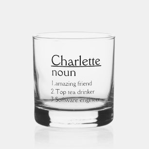 Gepersonaliseerde naamdefinitietumbler whisky glas
