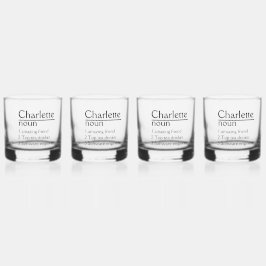 Gepersonaliseerde naamdefinitietumbler whisky glas