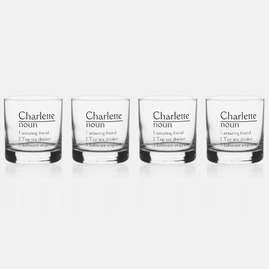 Gepersonaliseerde naamdefinitietumbler whisky glas (Voorkant)