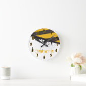 Gepersonaliseerde naamklok Bio Hazard Attentie Tap Ronde Klok (Huis)