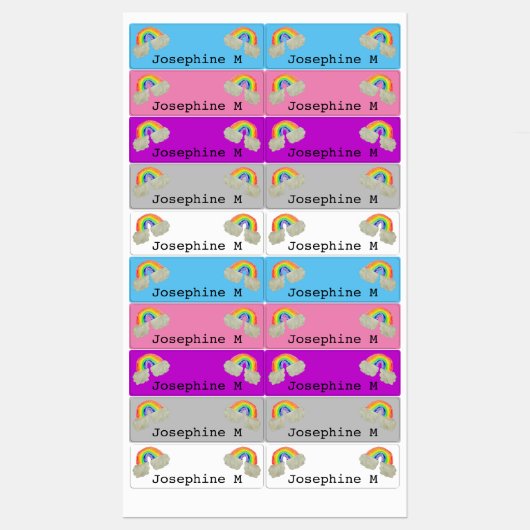 Gepersonaliseerde naamlabels labels (Vel)