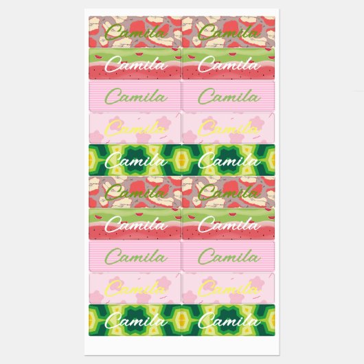 Gepersonaliseerde naamlabels voor meisjes labels (Vel)