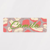 Gepersonaliseerde naamlabels voor meisjes labels (Design 1)