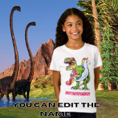 Gepersonaliseerde naamloze zolder T-Rex Summer T-shirt