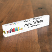 Gepersonaliseerde naamplaat "Boeken" Naambordje (Zijkant)