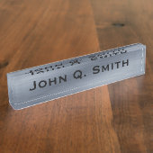 Gepersonaliseerde naamplaat van gepensloed staal naambordje (Zijkant)