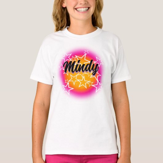 Gepersonaliseerde naamsterren T-Shirt voor het luc (Voorkant)