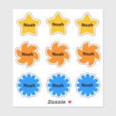 Gepersonaliseerde naamstickers voor kinderen sticker (Vel)