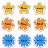 Gepersonaliseerde naamstickers voor kinderen sticker (Voorkant)