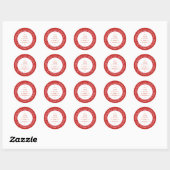 Gepersonaliseerde naar en van browser cookies voor ronde sticker (Vel)