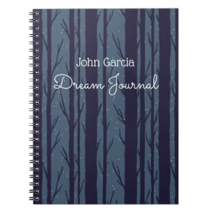 Gepersonaliseerde Nacht Bossen Dream Journal Notitieboek