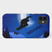 Gepersonaliseerde Nacht Snowboard iPhone 5 Hoesje (Achterkant (horizontaal))