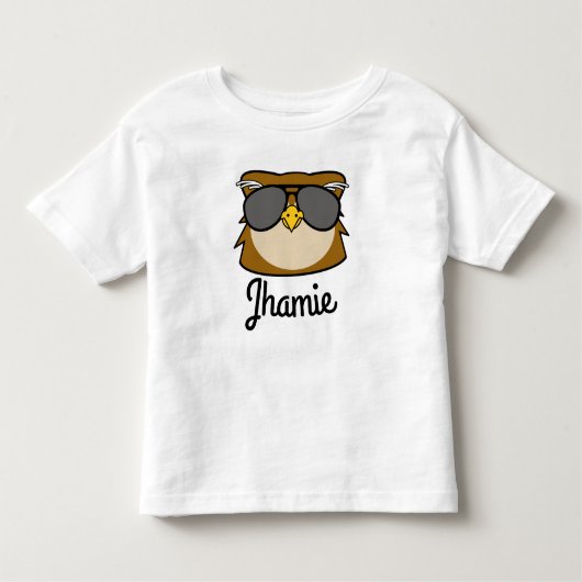 Gepersonaliseerde nachtuil kinder shirts (Voorkant)
