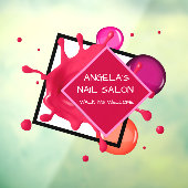 Gepersonaliseerde nagelsalon spa winkel voorgevel raamsticker (Vel 3)