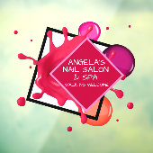 Gepersonaliseerde nagelsalon spa winkel voorkant raamsticker (Vel 3)