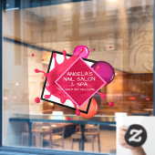 Gepersonaliseerde nagelsalon spa winkel voorkant raamsticker (Cafe Raam)
