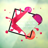 Gepersonaliseerde nagelsalon spa winkel voorkant raamsticker (Vel 3)