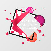 Gepersonaliseerde nagelsalon spa winkel voorkant raamsticker (Vel)