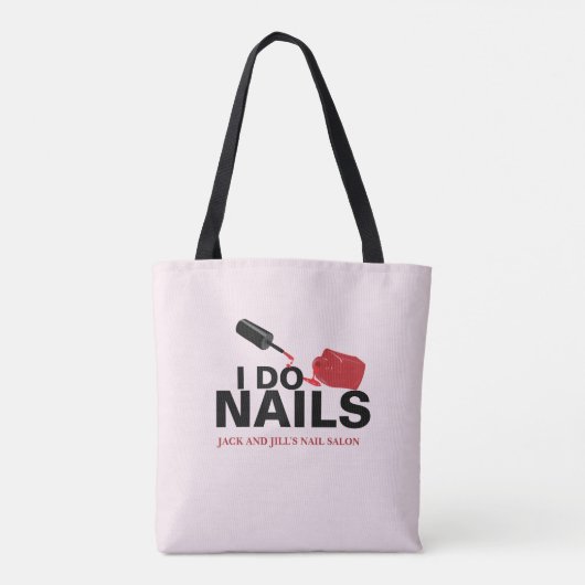 Gepersonaliseerde nageltechnicus tote bag (Achterkant)