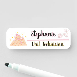 Gepersonaliseerde nail tech logo beauty naamplaatje