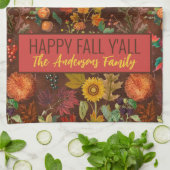 Gepersonaliseerde  najaarsbeweging van de Herfst Theedoek (Gevouwen)