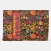 Gepersonaliseerde  najaarsbeweging van de Herfst Theedoek (Horizontaal)