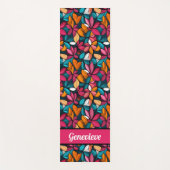 Gepersonaliseerde Namaste Fantastisch Bloempatroon Yogamat (Voorkant)