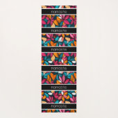 Gepersonaliseerde Namaste Fantastisch Bloempatroon Yogamat (Achterkant)