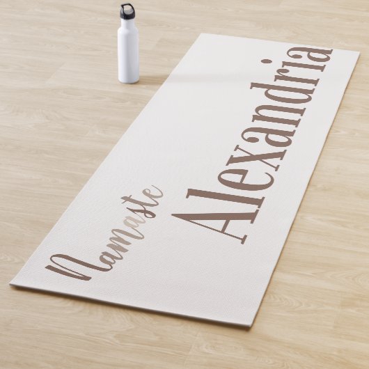 Gepersonaliseerde Namaste Script Typografie Yogamat (In situ)