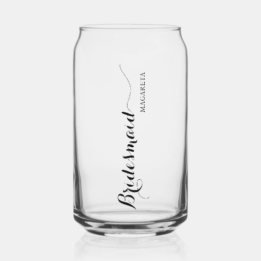 Gepersonaliseerde Named Bridesmaid Blikvorm Glas (Voorkant)