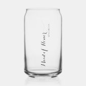 Gepersonaliseerde Named Maid of Honor Blikvorm Glas (Voorkant)