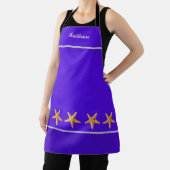 Gepersonaliseerde Named Paarse w / Starfish Schort (Insitu)