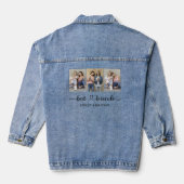 Gepersonaliseerde namen 3 Fotocollage Beste vriend Denim Jacket (Achterkant)