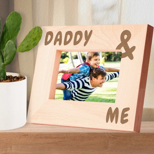 Gepersonaliseerde namen Big en Bold Daddy and Me Gegraveerde Lijstjes