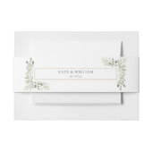 Gepersonaliseerde Namen Groen Foliage Bruiloft Uitnodigingen Wikkel (Voorkant Voorbeeld)