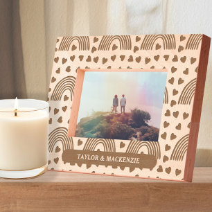 Gepersonaliseerde namen Regenboog en Hartpatroon Gegraveerde Lijstjes